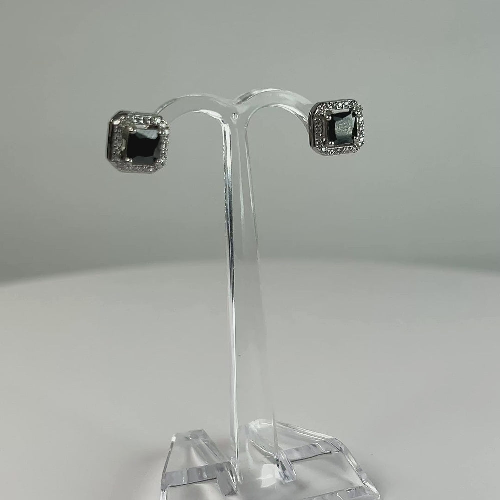 Cercei cu zirconia si surub din argint 925 pentru piercings - video prezentare