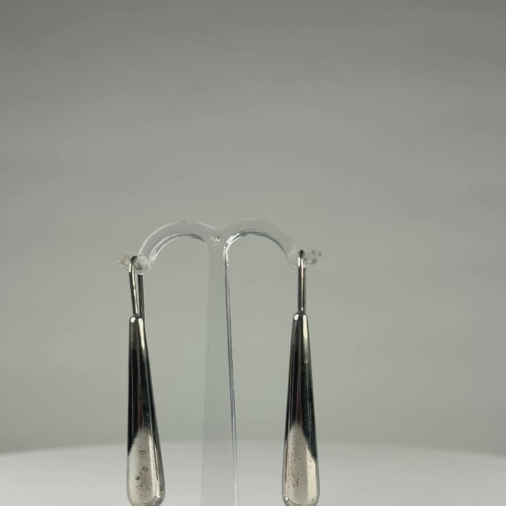 Cercei lungi argint 925 cu carlig fishhook, 48mm eleganti - video prezentare
