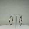 Cercei creole continui din argint 925, 31 mm pentru urechi - video prezentare