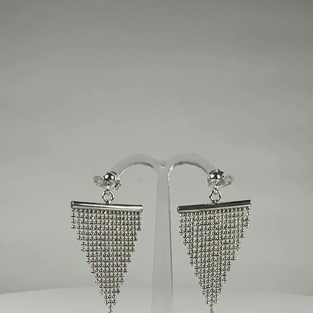 Cercei chandelier din argint 925 cu prindere fluture - video prezentare