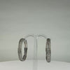 Cercei creole argint 925 cu zirconia - 30mm continui - video prezentare