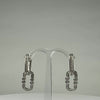 Cercei drop zirconia cu prindere huggie din argint 925 - video prezentare