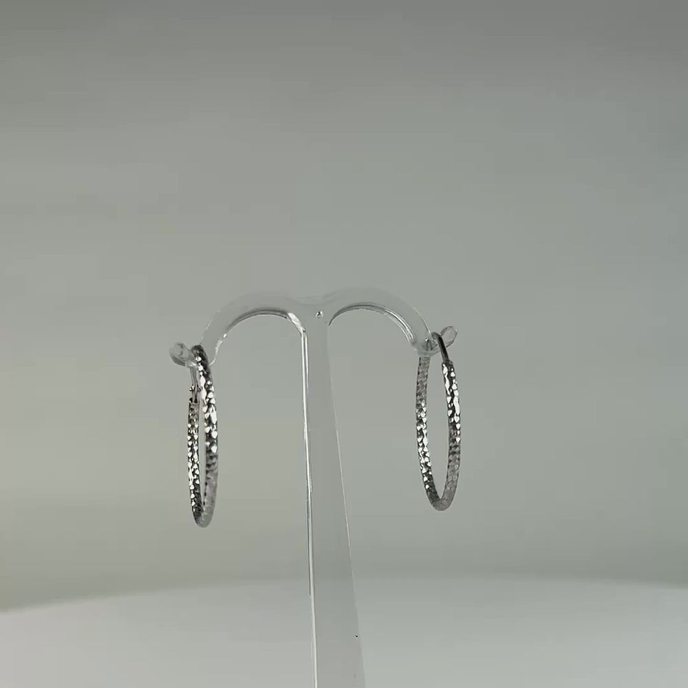 Cercei creole 30mm din argint 925 pur - stil minimalista - video prezentare