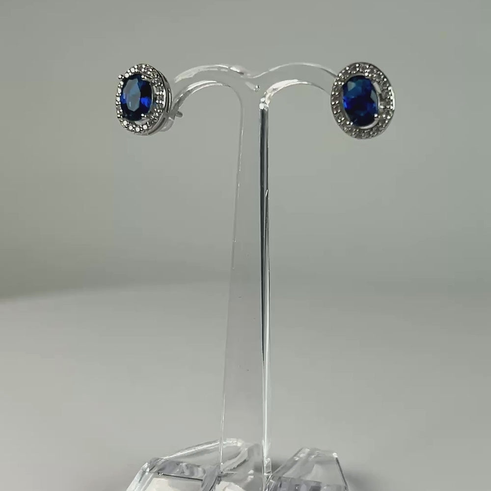 Cercei zirconia cu surub si fluture din argint 925 10mm - video prezentare